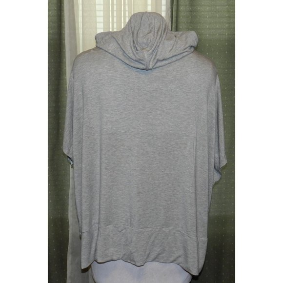 NWT size one size Cut the Frills gray stretch blend hoody plus size women's - Picture 2 of 5